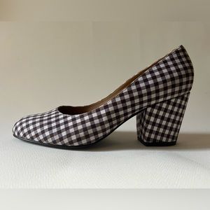 Caron Callahan gingham summer heels 39 8.5
